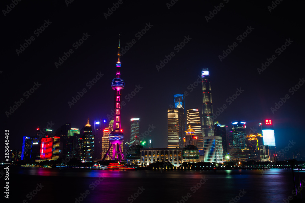 SHANGHAI, NOCTURNAL VIEW PUDONG (SKYLINE)