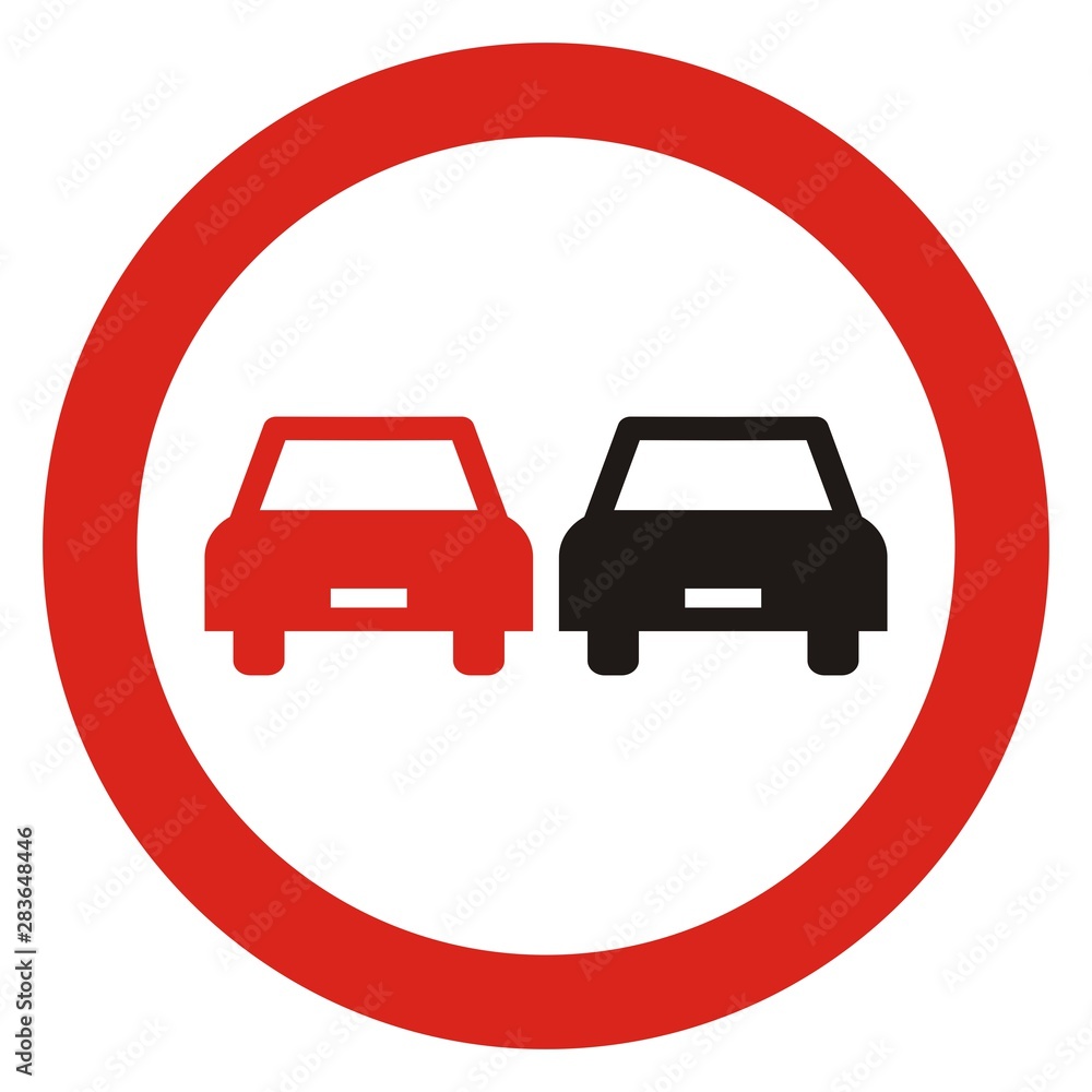 Запрещающие дорожные знаки обгон запрещен