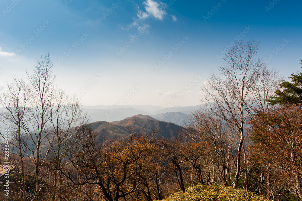 Hiking in the beautiful Mount Nantai and Lake Chuzenji in autumn season, Nikko, Japan Hiking in the beautiful Mount Nantai and Lake Chuzenji in autumn season, Nikko, Japan