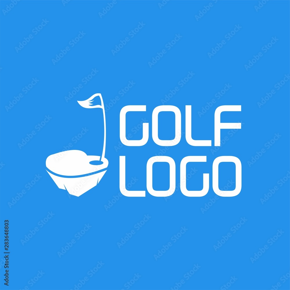 Golf flat Logo design. Editable EPS file. Vector illustration-06