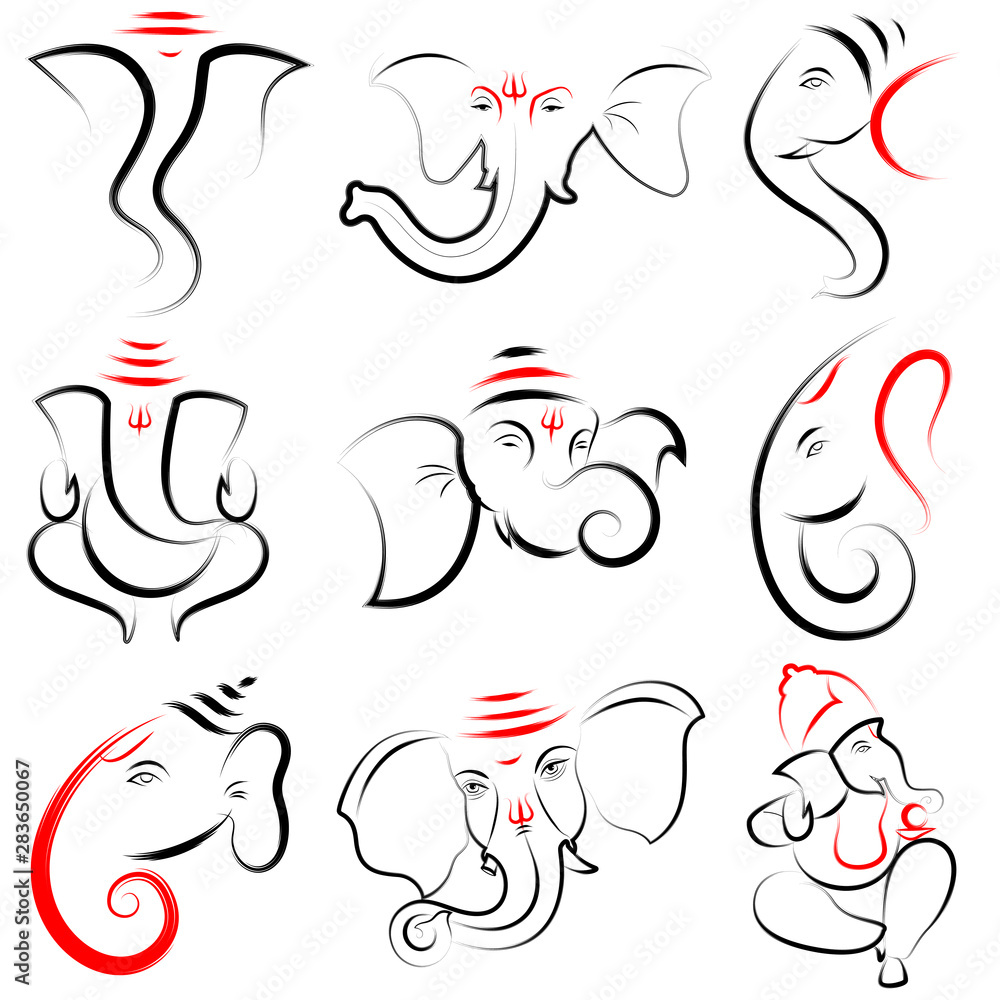 Ganesh Simple Drawing PNG Transparent Images Free Download | Vector Files |  Pngtree