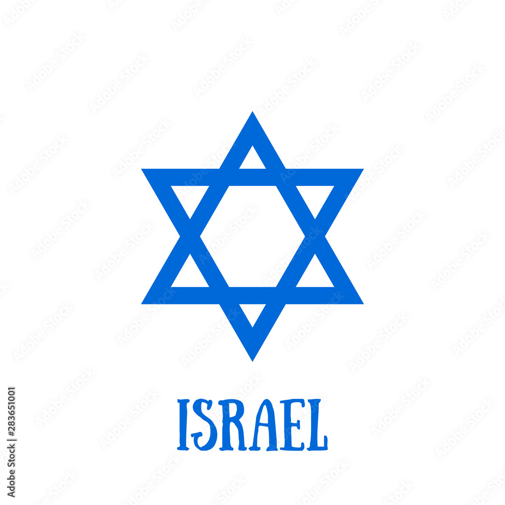 Independence Day icon with star of david Independence Day icon with star of david
