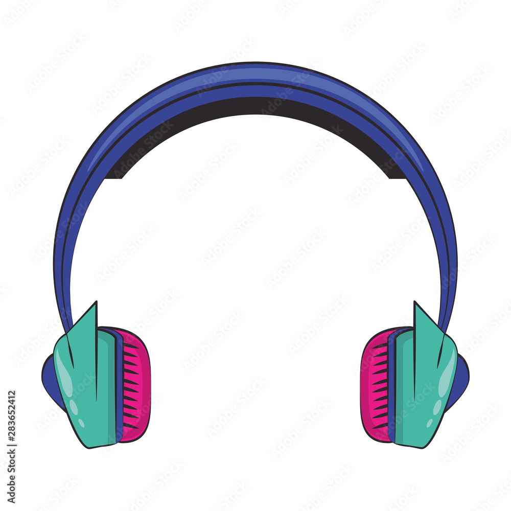 music earpod retro trechnology cartoon music earpod retro trechnology cartoon