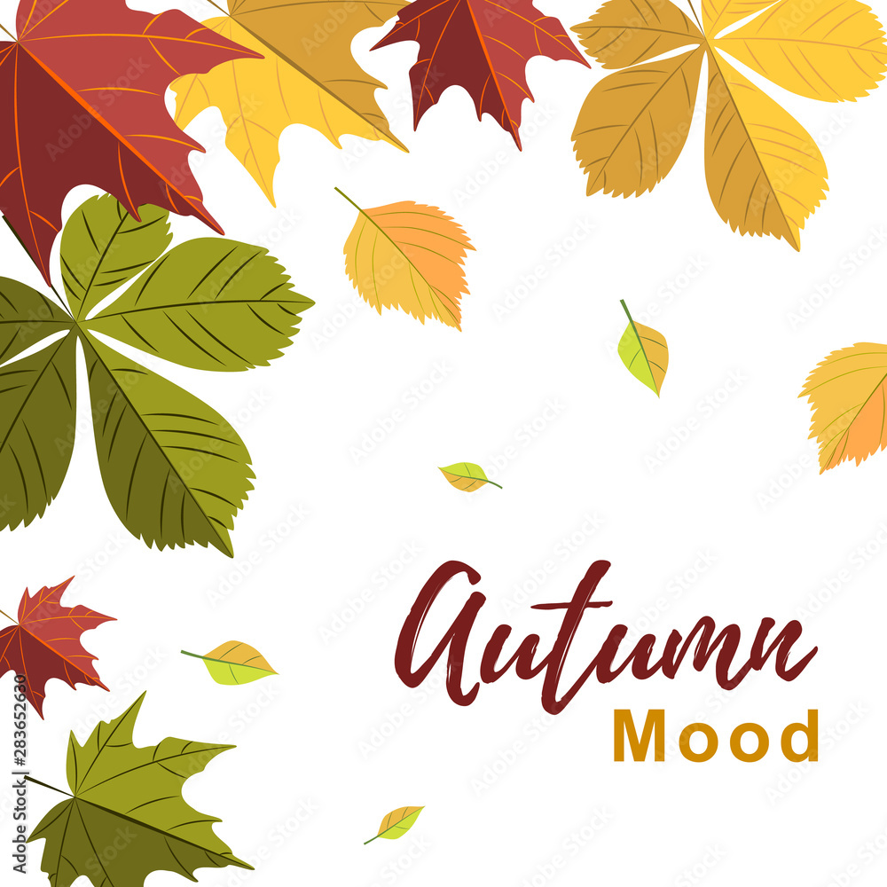 Autumn design. Vector illustration. Space for text