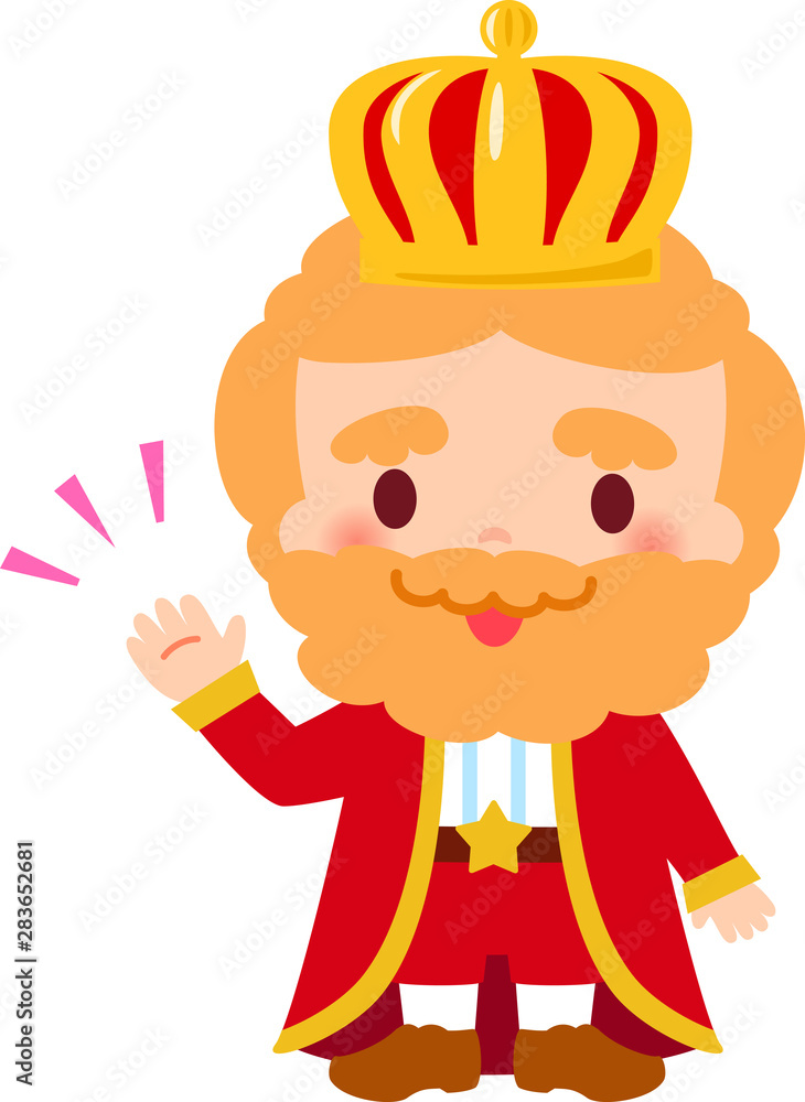 王冠をかぶった笑顔の王様 Stock ベクター Adobe Stock