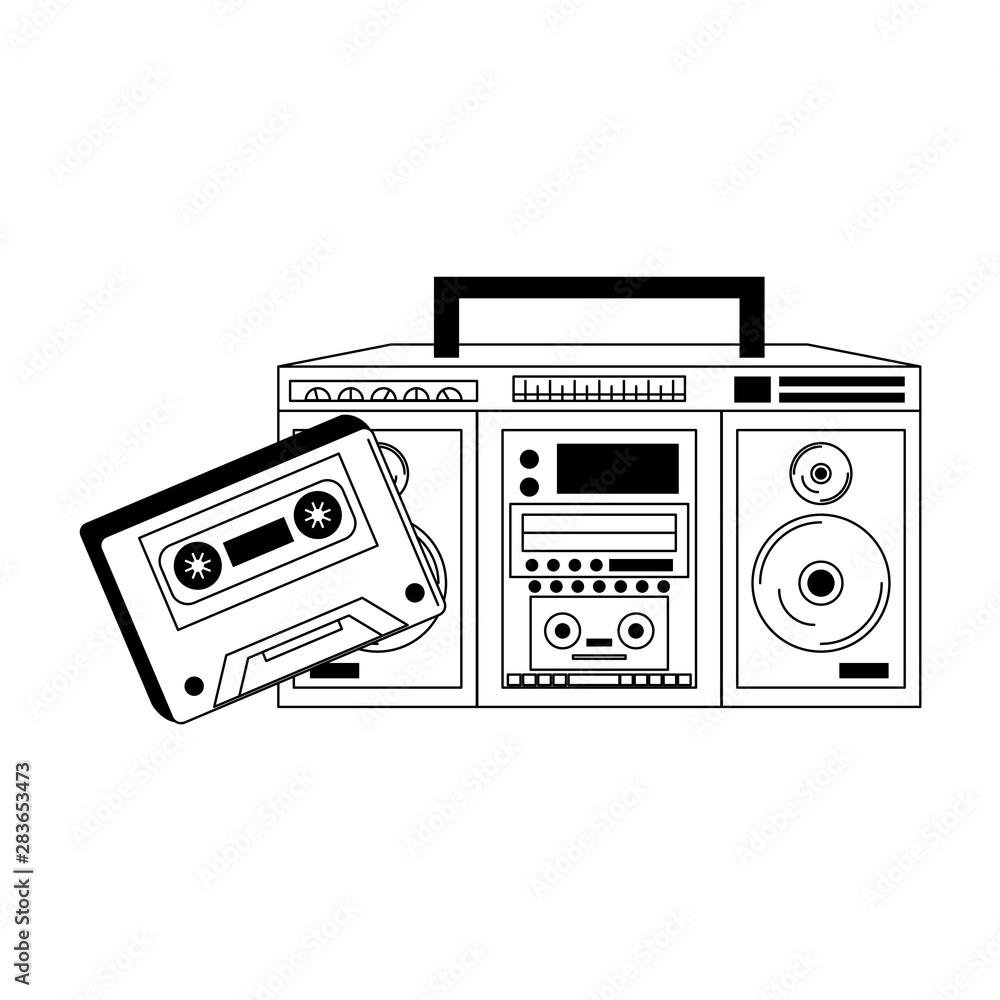 Obraz premium pop art retro vintage classic cartoon in black and white