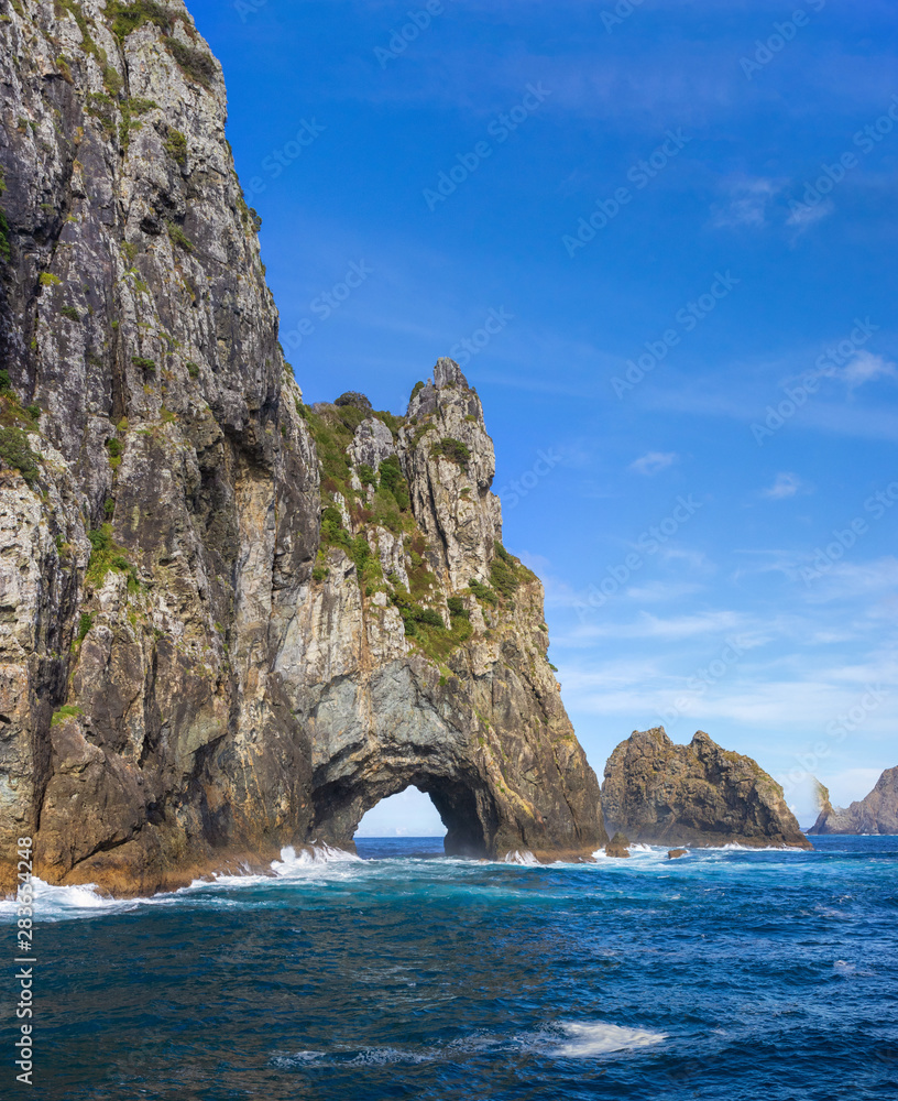 Piercy Island or Hole in the Rock, Bay of Islands, New Zealand