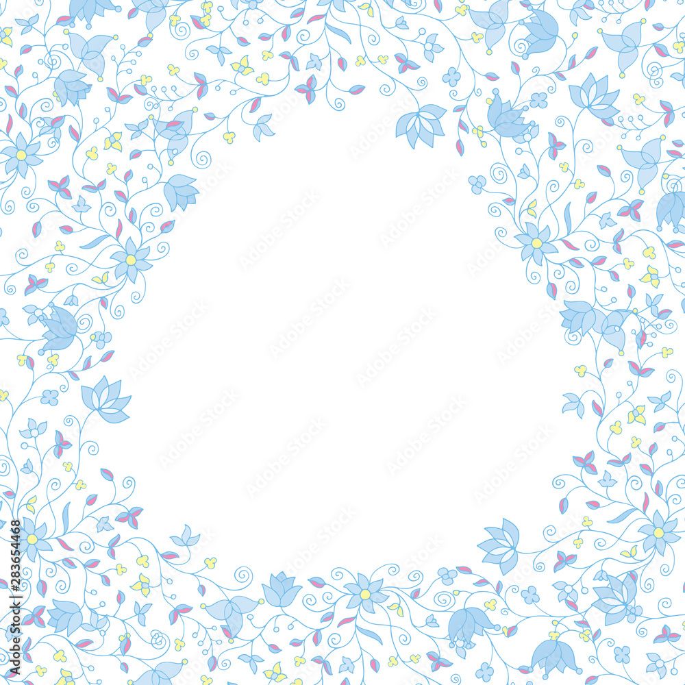 Fototapeta premium floral frame soft colors