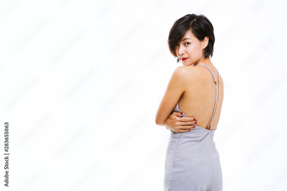 Attractive asian woman isolated on white background. Attractive asian woman isolated on white background.