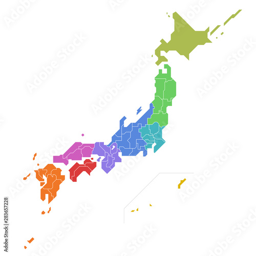 日本地図 地方別 県別 北方領土