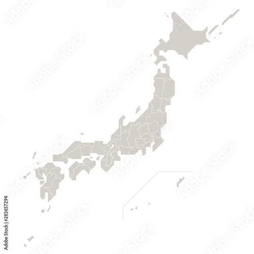 日本地図 白地図 県別 北方領土