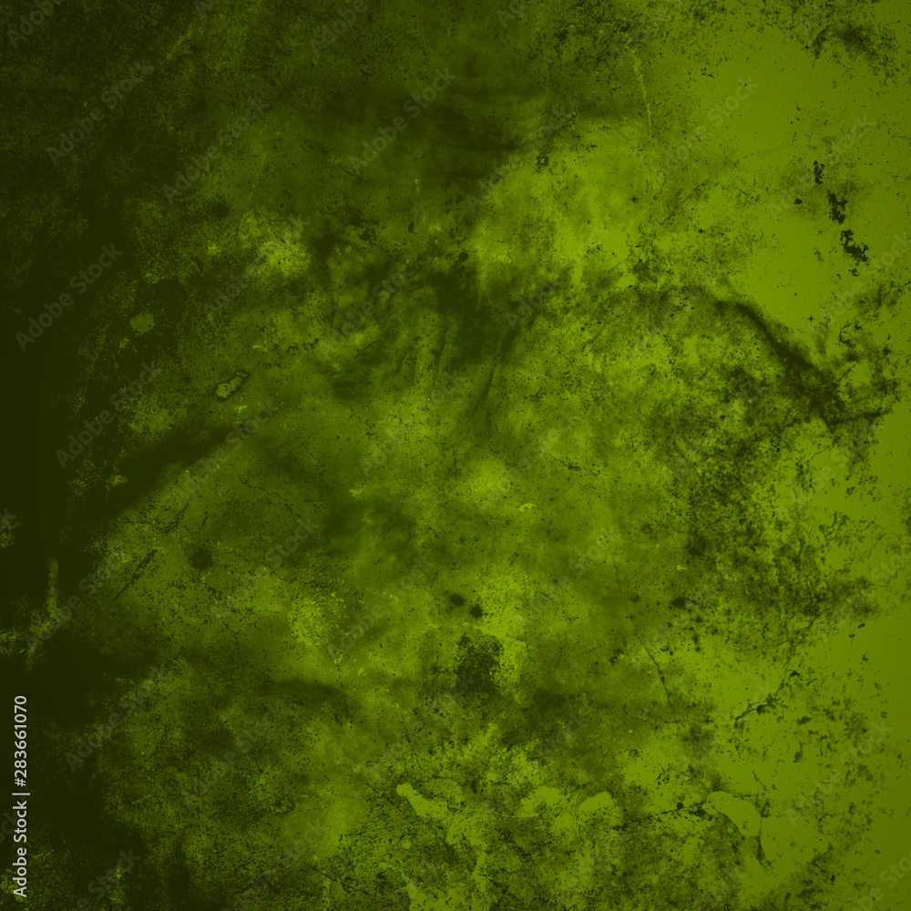 Beautiful green old background. Grunge background. Square space for text.