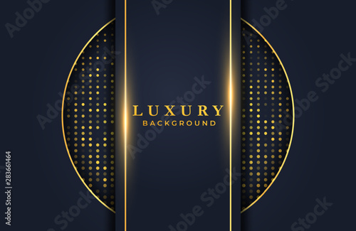 Abstract luxury background with gold dots elements. Graphic design element for invitation, cover, background. Elegant decoration