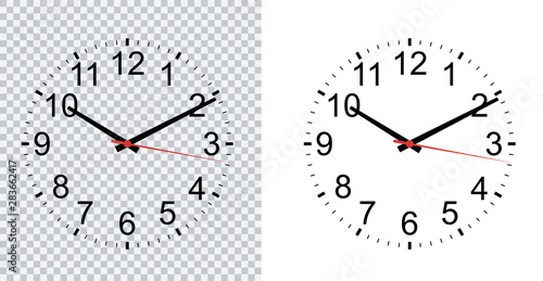 Wall Clock isolated on transparent background vector illustration Wall Clock vector