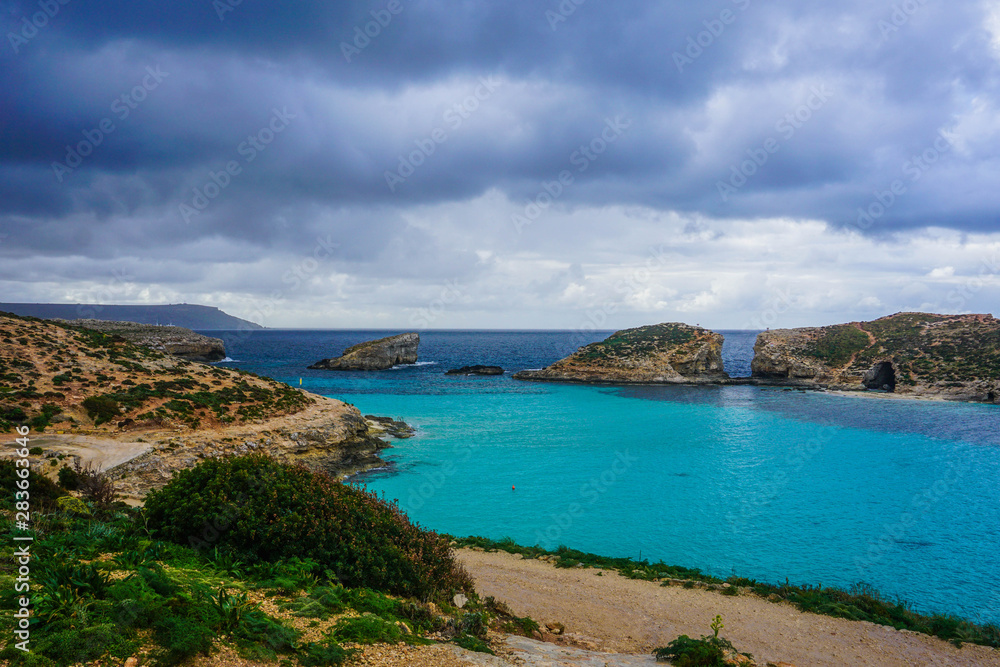 Storm over blue lagoon 