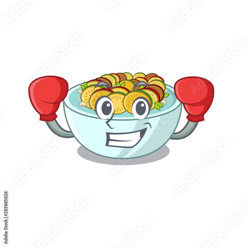 Boxing ratatouille is cooked in mascot pan