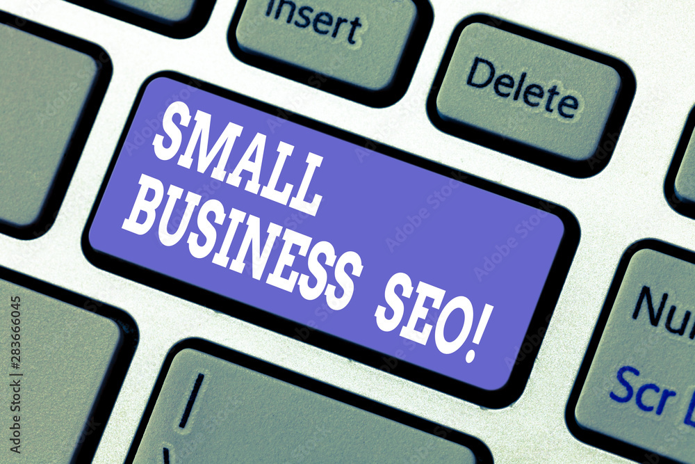 Text sign showing Small Business Seo. Conceptual photo owned and operated company that is limited in size Keyboard key Intention to create computer message pressing keypad idea Text sign showing Small Business Seo. Conceptual photo owned and operated company that is limited in size Keyboard key Intention to create computer message pressing keypad idea