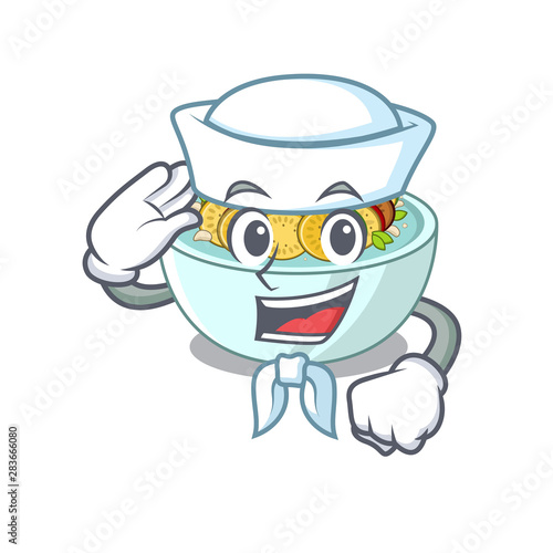 Sailor ratatouille is cooked in mascot pan