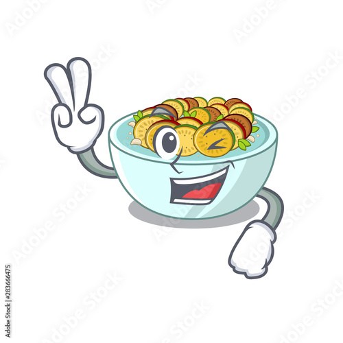 Two finger ratatouille with in the character shape