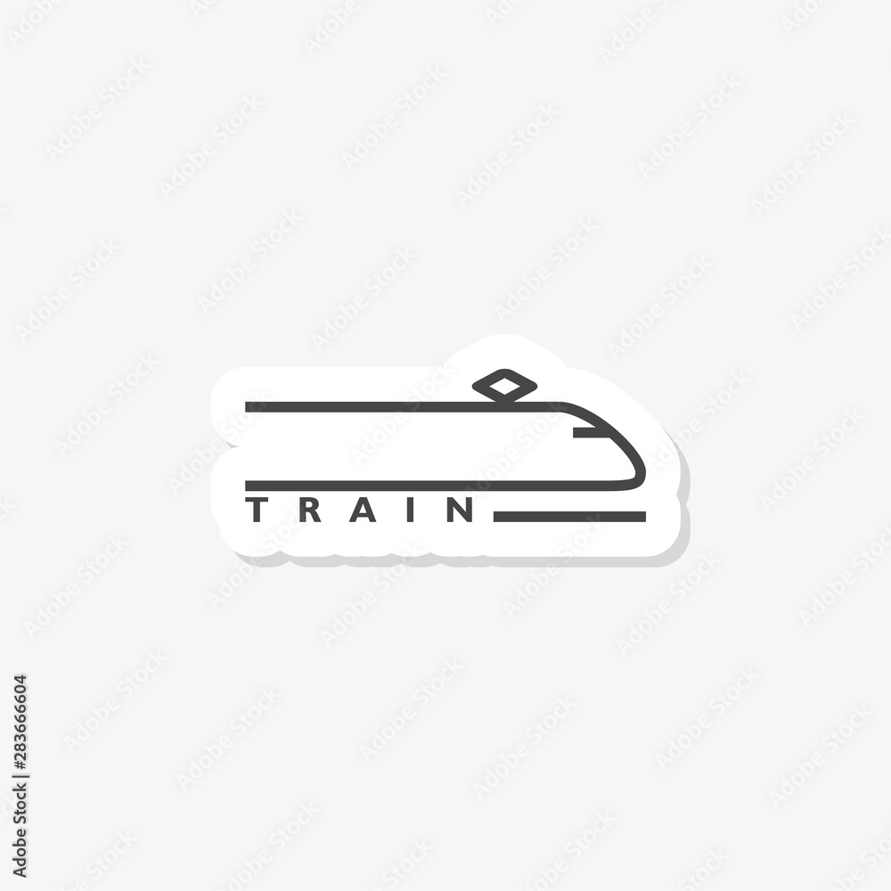 Train sticker icon isolated on white background. Train icon simple sign Train sticker icon isolated on white background. Train icon simple sign