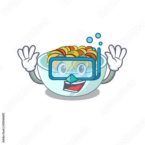 Diving ratatouille with in the character shape