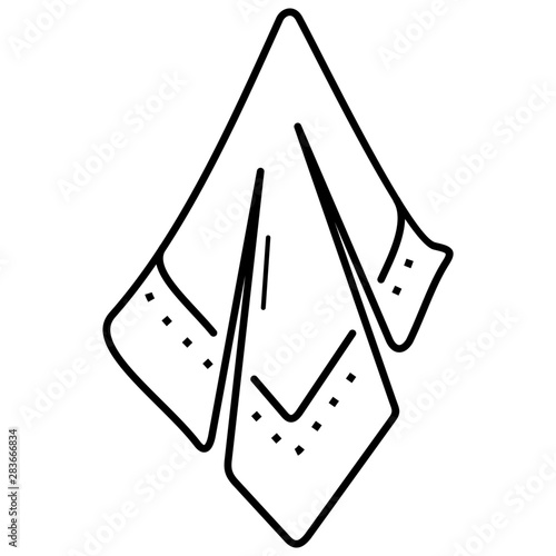 Bathroom towel icon in outline style