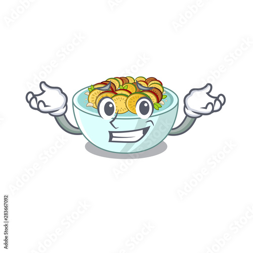 Grinning ratatouille with in the character shape