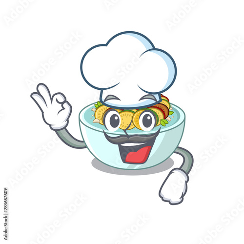 Chef ratatouille with in the character shape