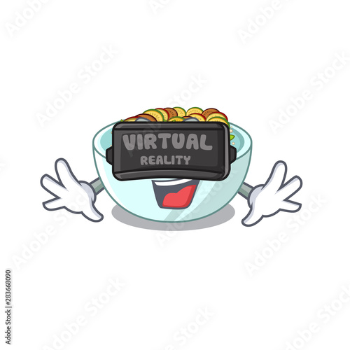 Virtual reality ratatouille isolated with in the cartoon