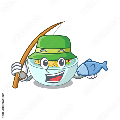 Fishing ratatouille isolated with in the cartoon