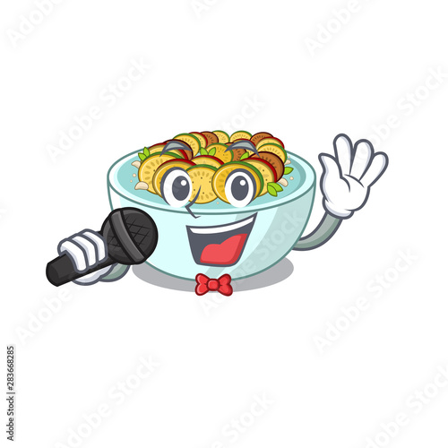 Singing ratatouille isolated with in the cartoon