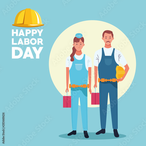 labor day usa celebration card