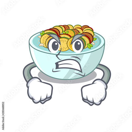 Angry ratatouille isolated with in the cartoon