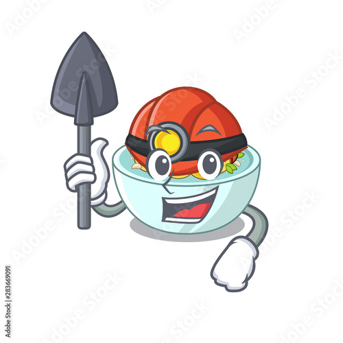 Miner ratatouille isolated with in the cartoon