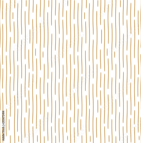 The geometric pattern with wavy lines. Seamless vector background. White and gold texture. Simple lattice graphic design
