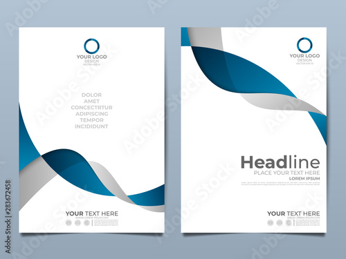 Blue corporate identity cover business vector design, Flyer brochure advertising abstract background, Leaflet Modern poster magazine layout template, Annual report for presentation.