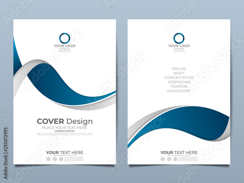 Blue corporate identity cover business vector design, Flyer brochure advertising abstract background, Leaflet Modern poster magazine layout template, Annual report for presentation.