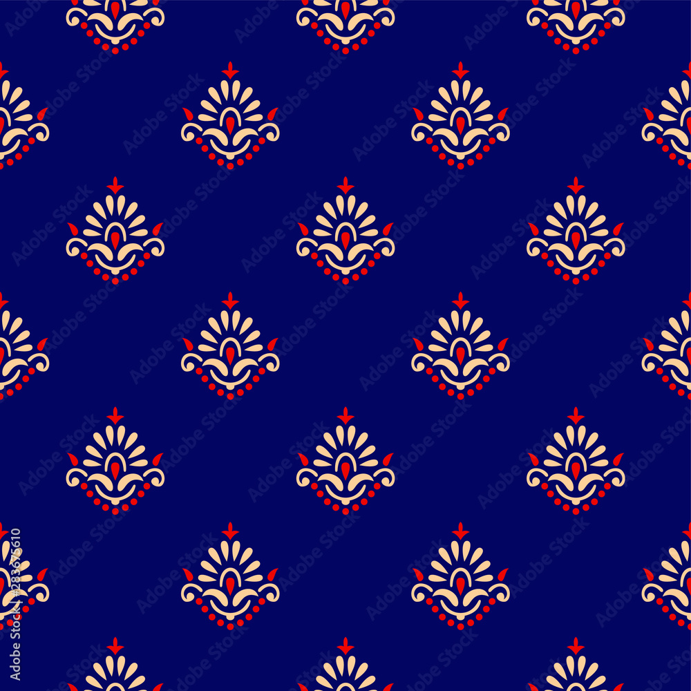 Seamless Traditional Indian Textile Fabric Pattern Stock Illustration  1033674709