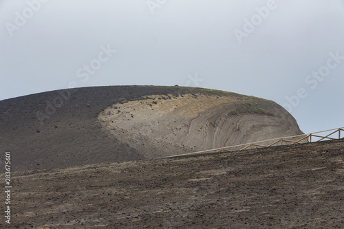 Obraz na płótnie Capelinhos volcano on western coast on Faial island, Azores, Portugal. Last volcano eruption was in 1957. w salonie