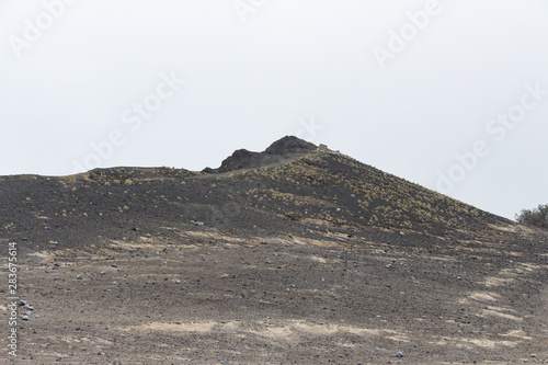 Capelinhos volcano on western coast on Faial island  Azores  Portugal. Last volcano eruption was in 1957.