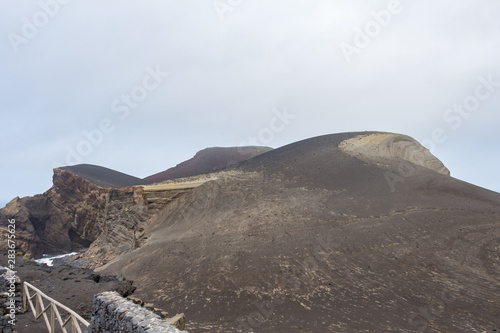 Obraz na płótnie Capelinhos volcano on western coast on Faial island, Azores, Portugal. Last volcano eruption was in 1957. w salonie