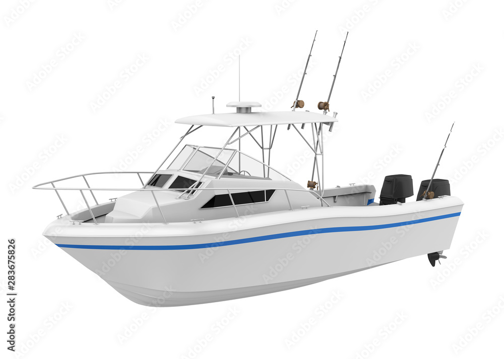 Naklejka premium Fishing Boat Isolated
