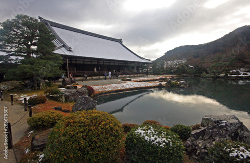 Kyoto temples lanterns and japanese gardens in Japan