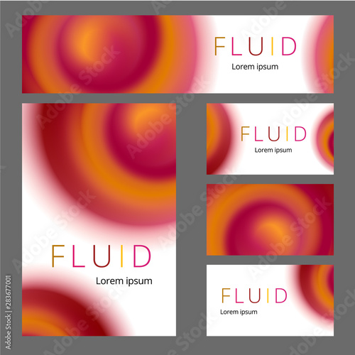 Modern abstract identity. Cool gradient shapes composition. Futuristic design.