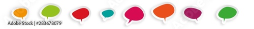 bunte Sprechblasen Sticker