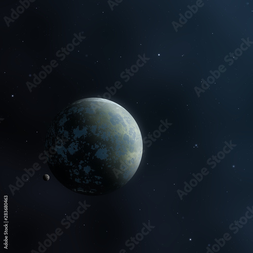 Fototapeta Naklejka Na Ścianę i Meble -  blue planet in space with stars
