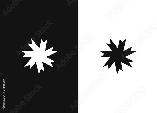 Snowflake vector logo. Star icon design element