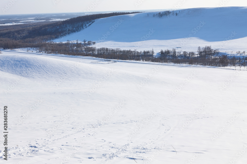 北海道中標津町の雪景色 北海道中標津町の雪景色