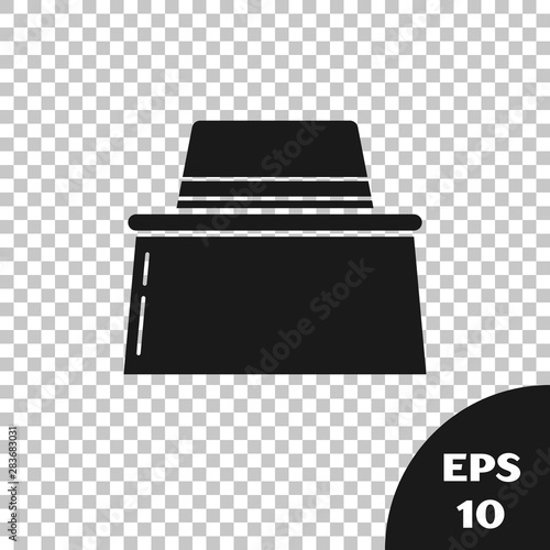 Black Beekeeper with protect hat icon isolated on transparent background. Special protective uniform. Vector Illustration