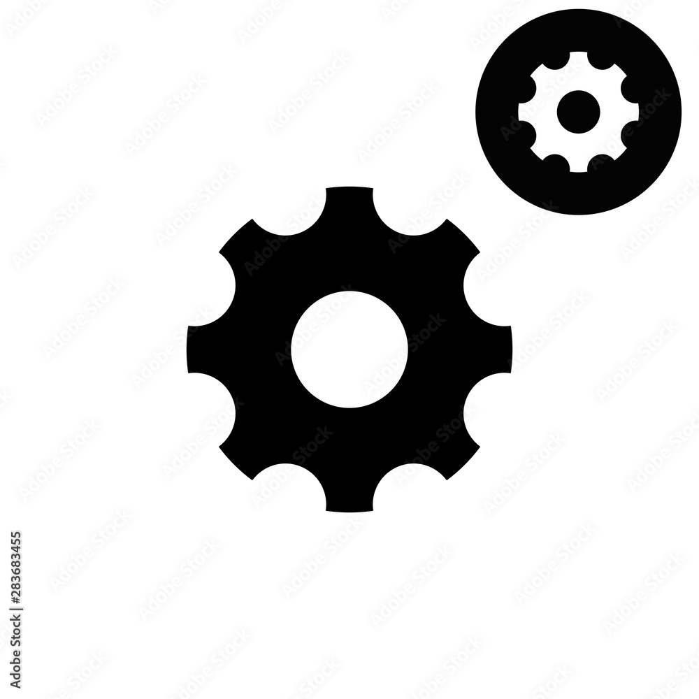 Settings - white vector icon Settings - white vector icon
